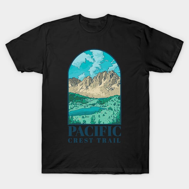 Landscape Mountain Trail a Landscape with Mountains and Trees Forest T-Shirt by franksuharkless